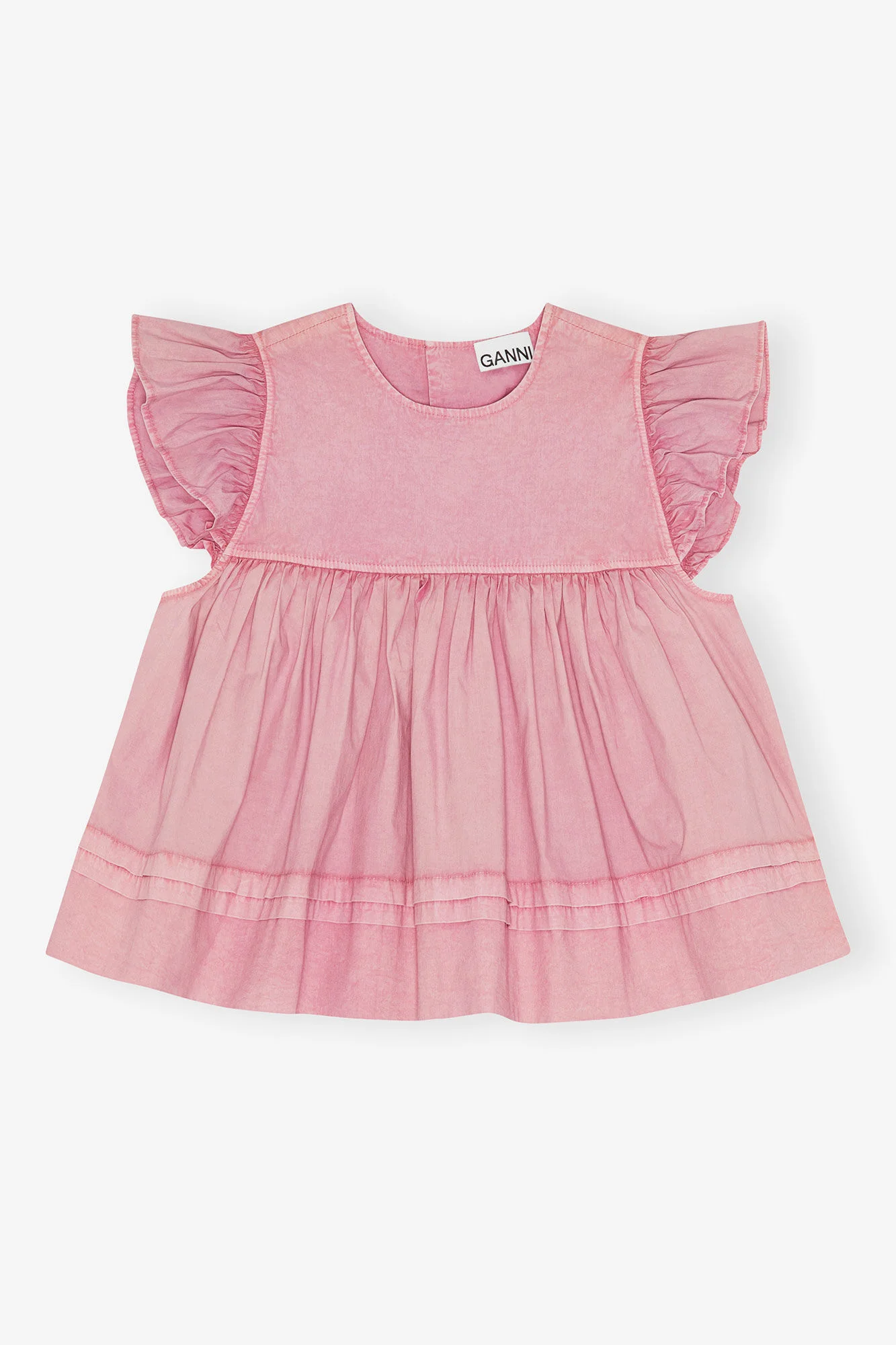 PINK WASHED COTTON TOP - 1