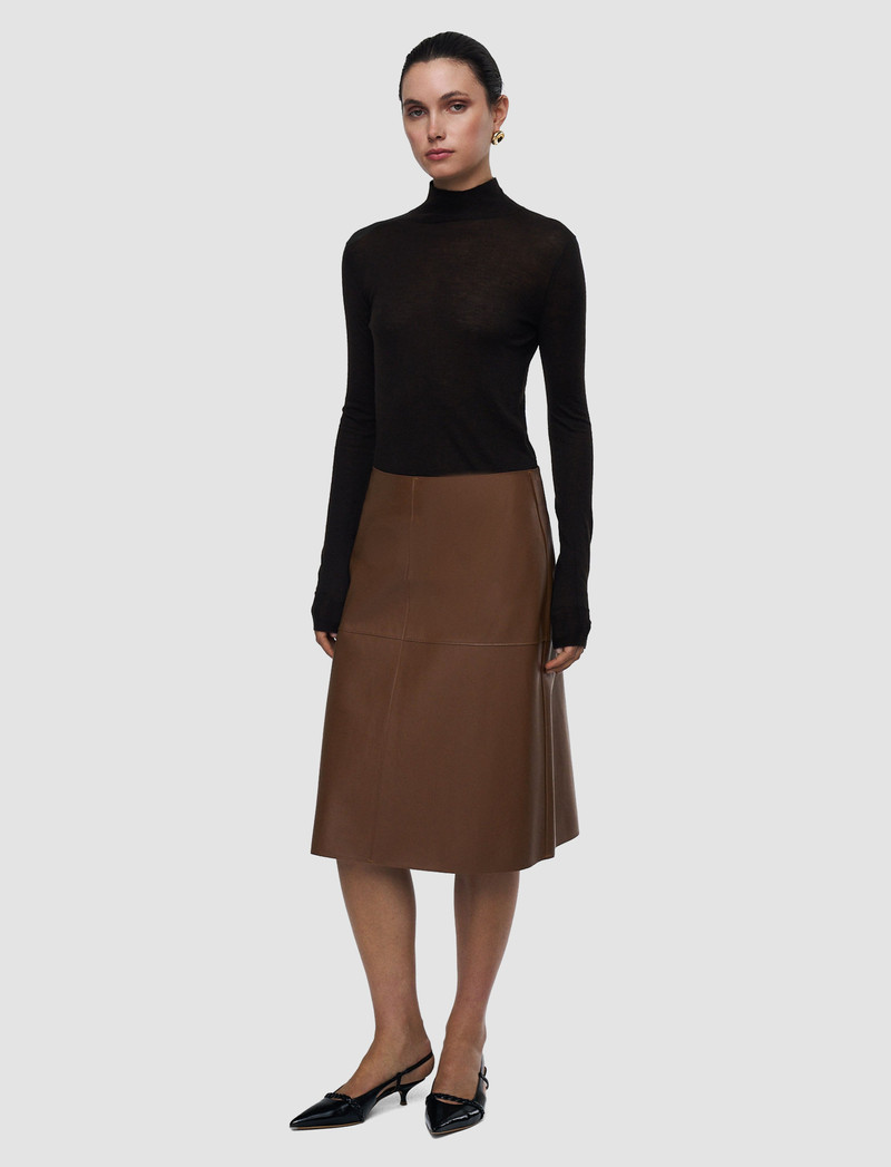 JOSEPH Niven Soft Nappa Leather Skirt outlook