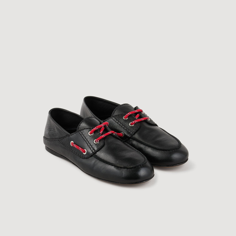 Sandro LEATHER BOAT SHOE LOAFERS outlook