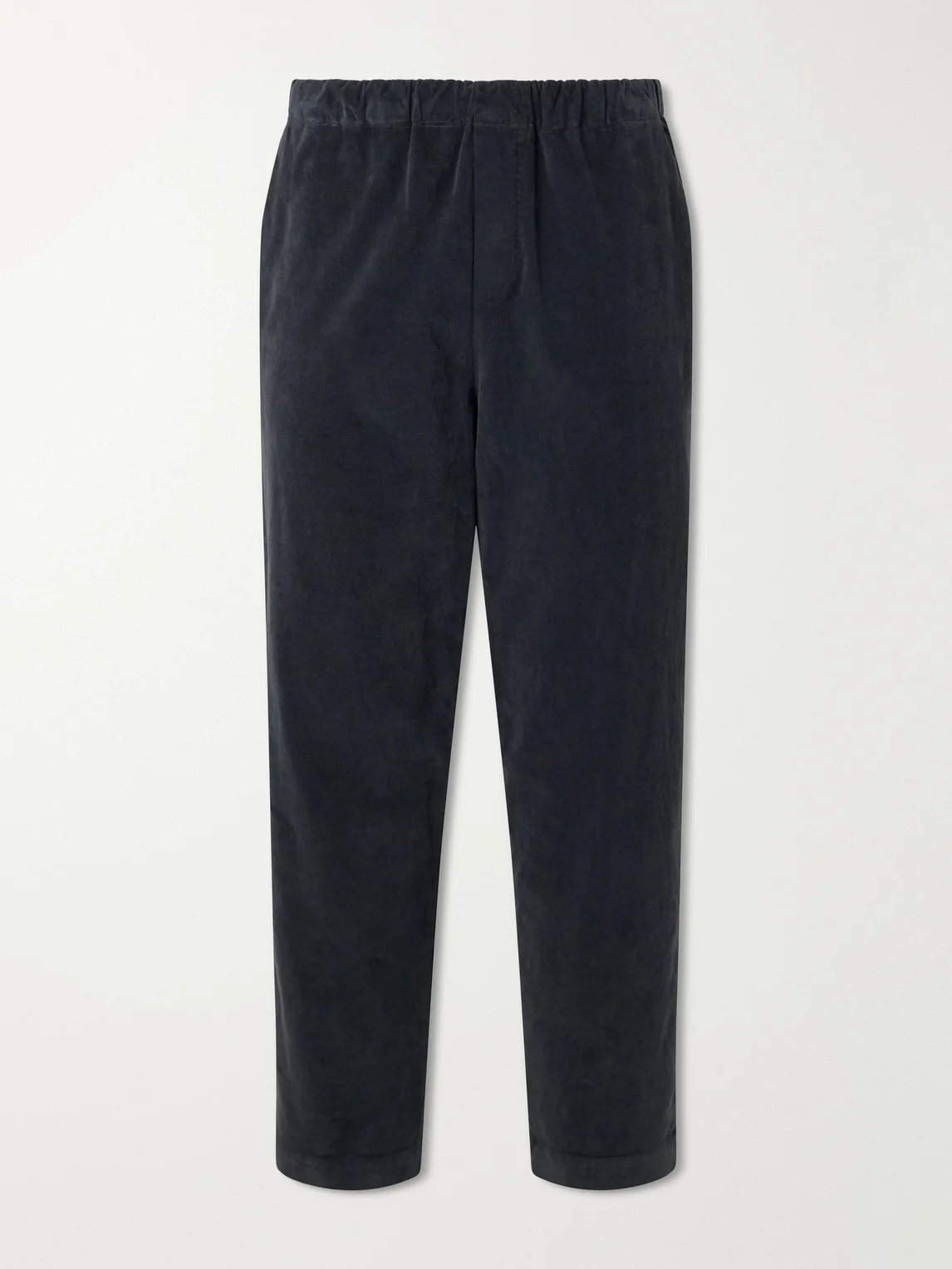 Straight-Leg Garment-Dyed Stretch Cotton-Moleskin Trousers - 1