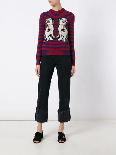 GUCCI dog patch stripe top outlook