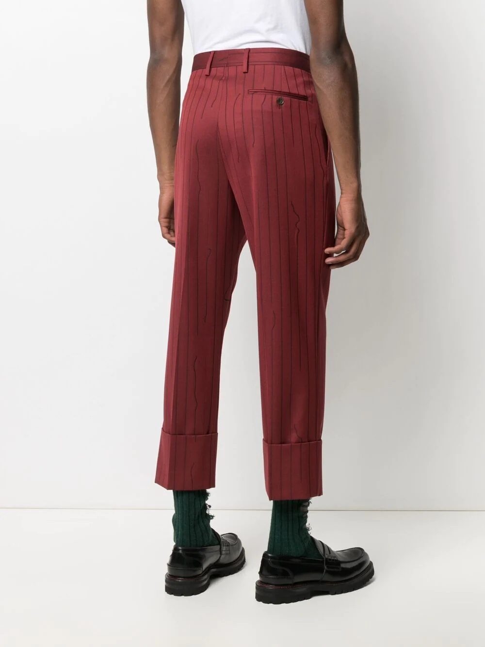 striped cropped trousers - 4