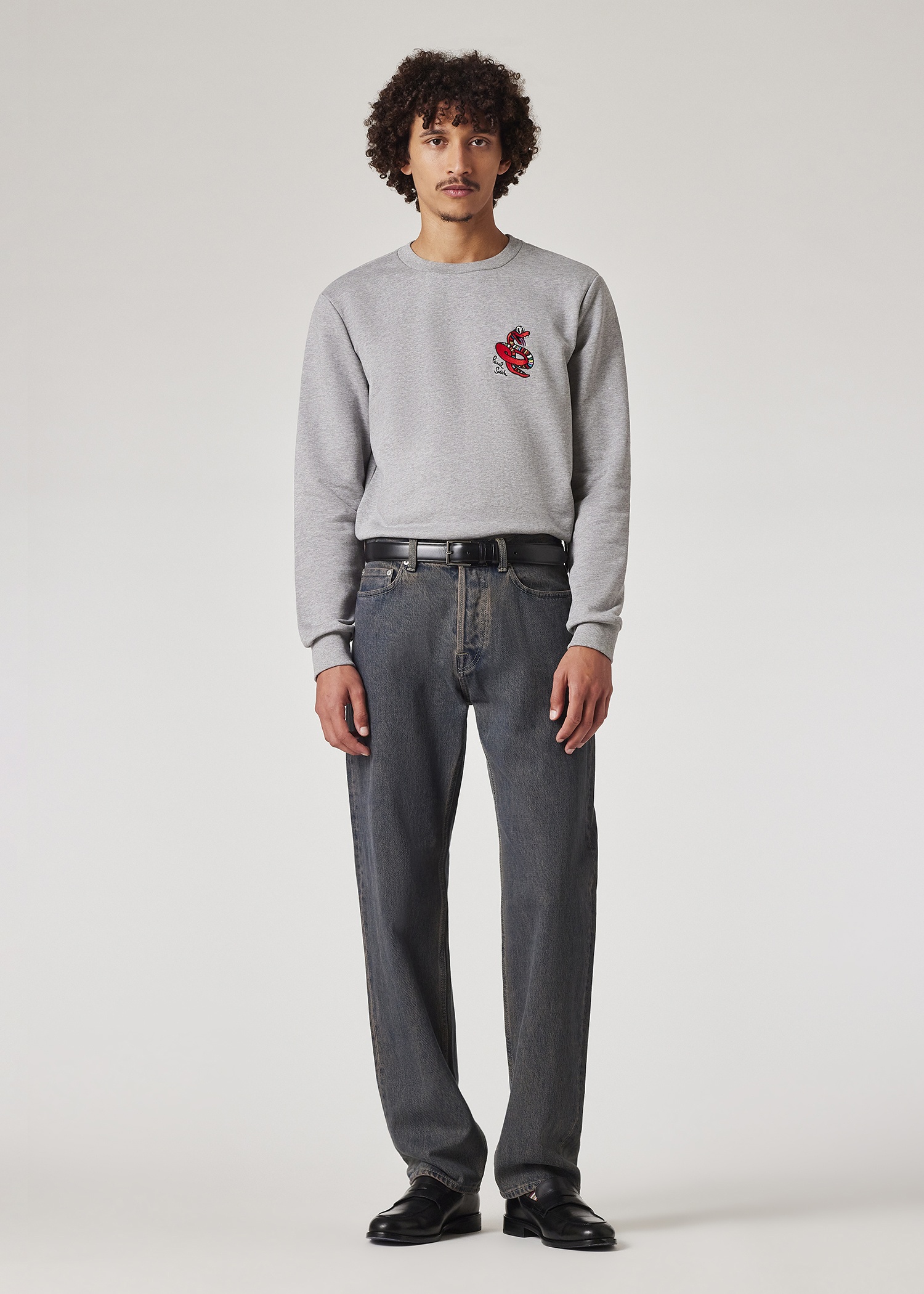 Grey Marl 'Year Of The Snake' Embroidered Sweatshirt - 4