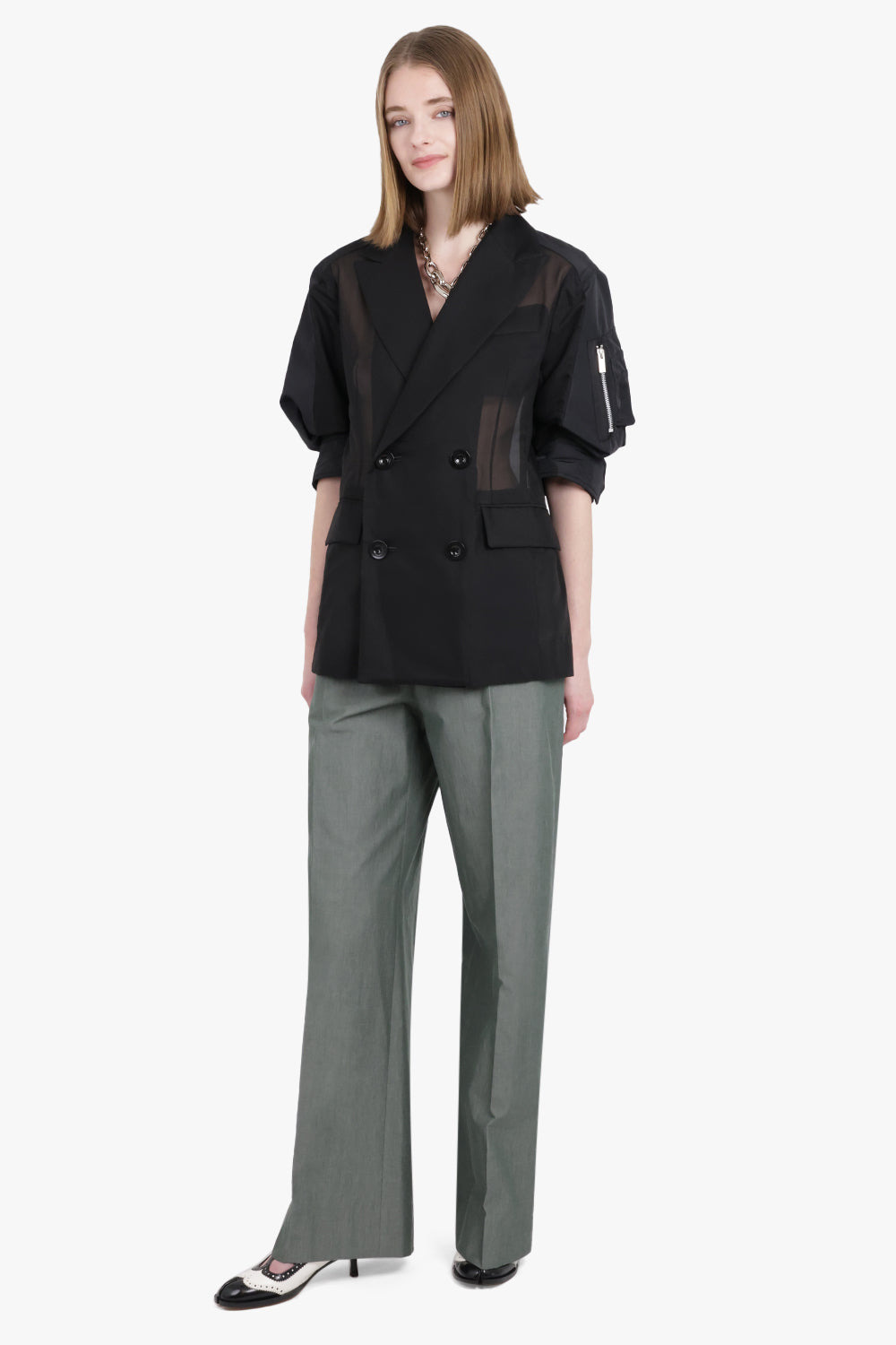 LAUREN WIDE LEG TAILORED PANT | GREEN - 5