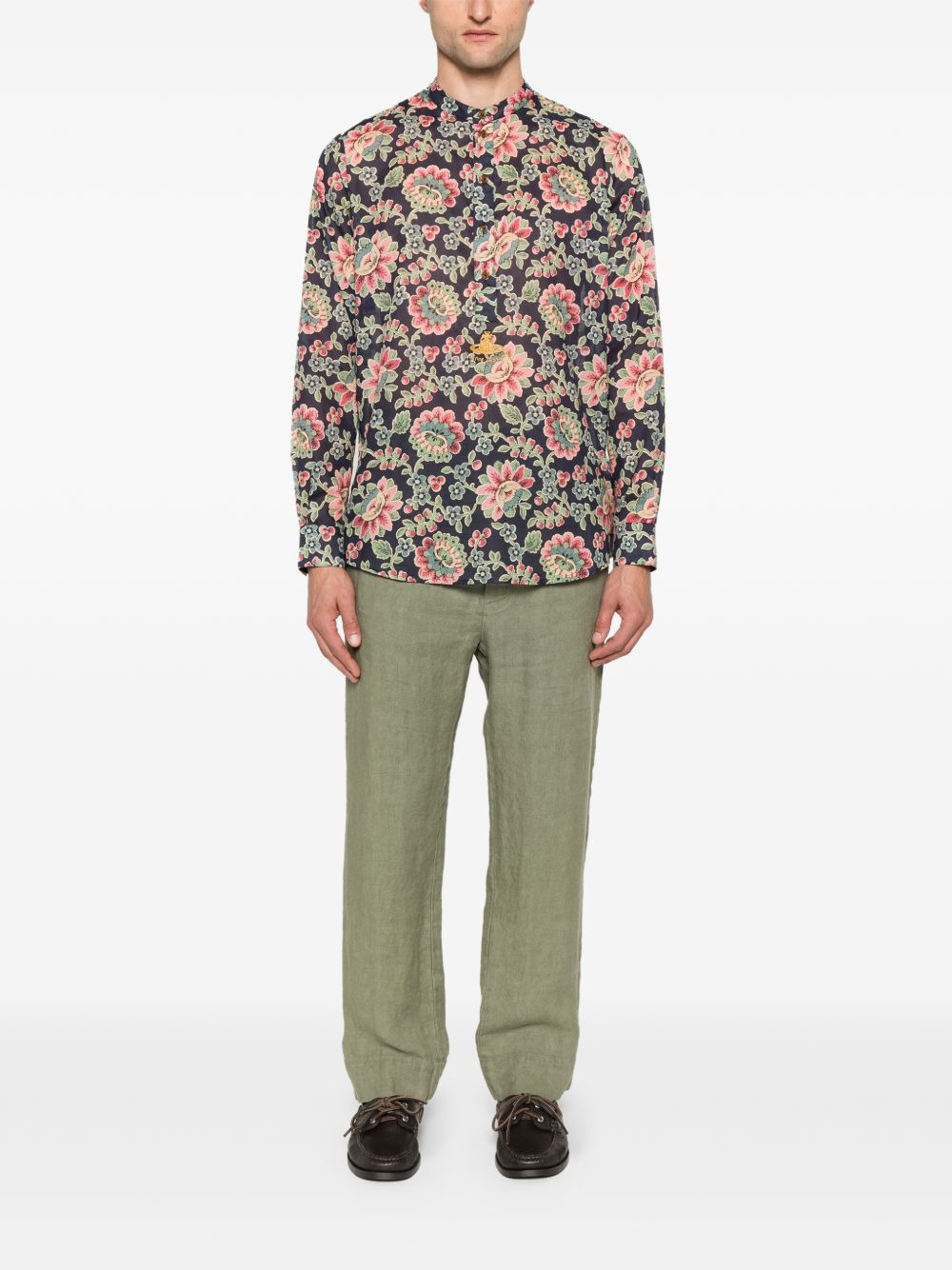 floral-print shirt - 2