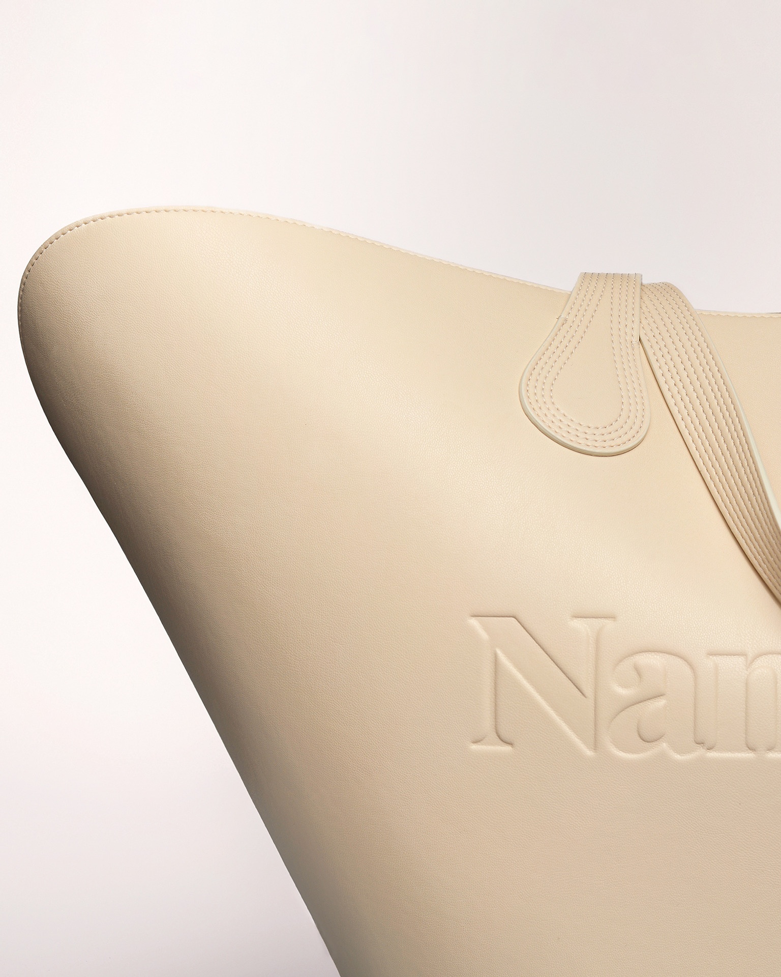 JUNO - Vegan nappa tote - Creme - 2