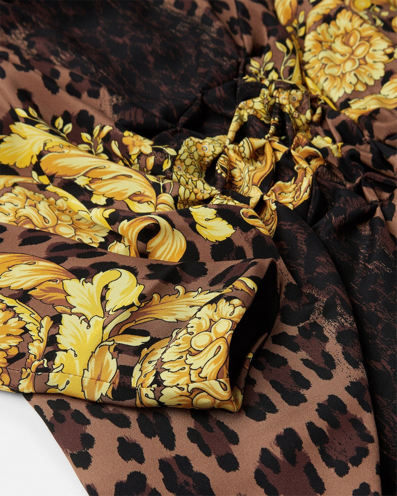 Wild Barocco Slit Smocked Gown 4