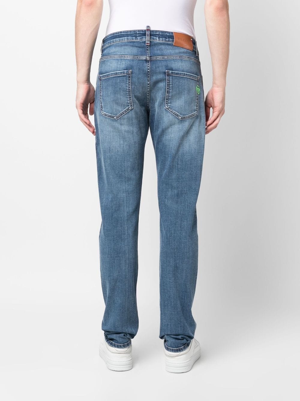 logo-patch straight-leg jeans - 4