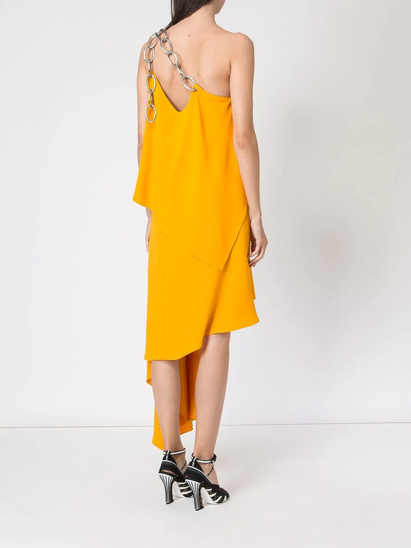 shoulder chain draped dress 4