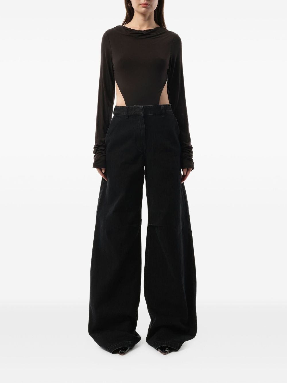 cutout long-sleeve bodysuit - 2