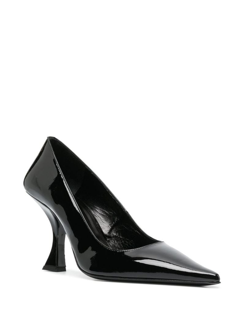 pointed 95mm patent-leather pumps - 2