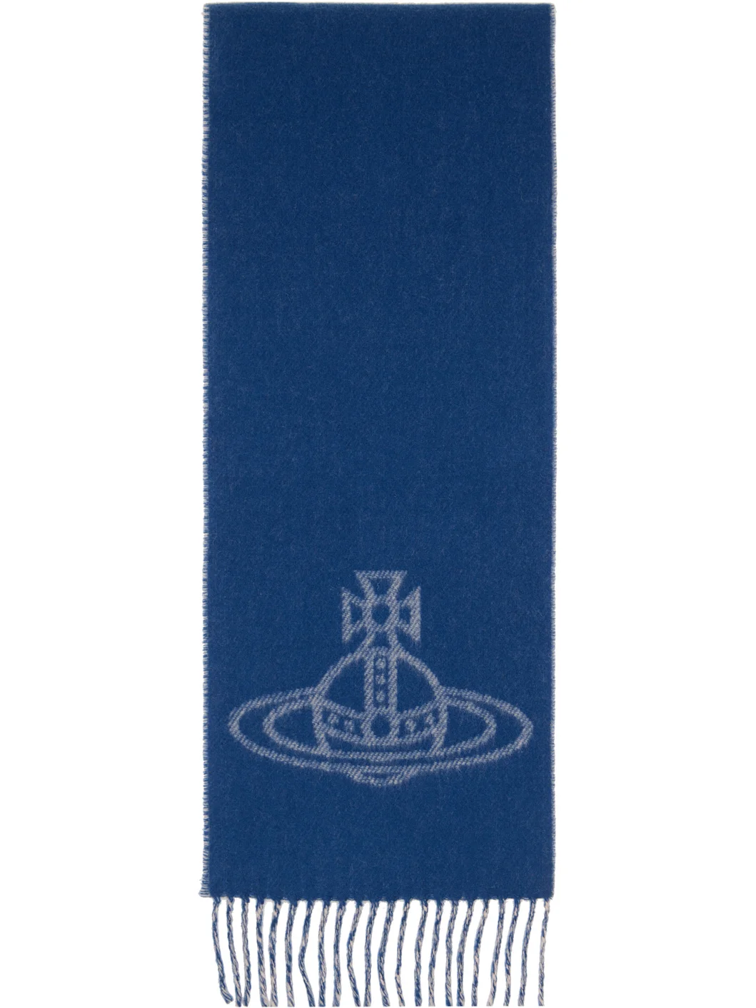 Blue Double Face Scarf - 1