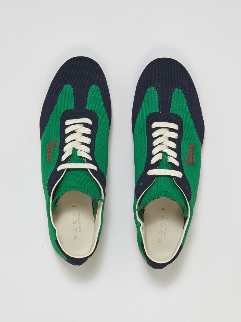 GREEN BLUEBLACK STRETCH JACQUARD PEBBLE SNEAKER 4