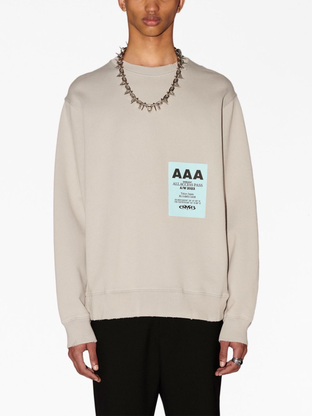 Pass-print cotton sweatshirt - 3