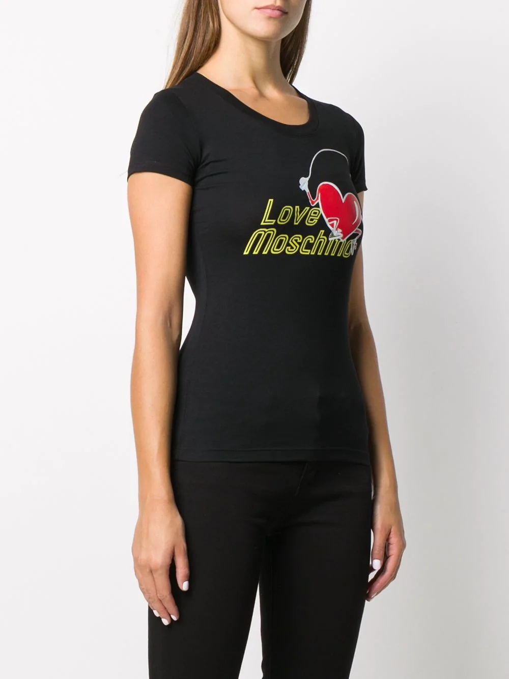 heart logo print T-shirt - 3