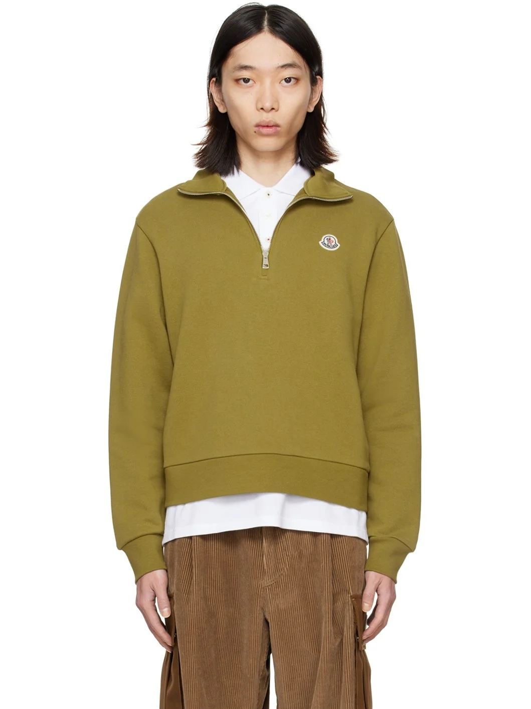 Khaki Patch Sweater - 1