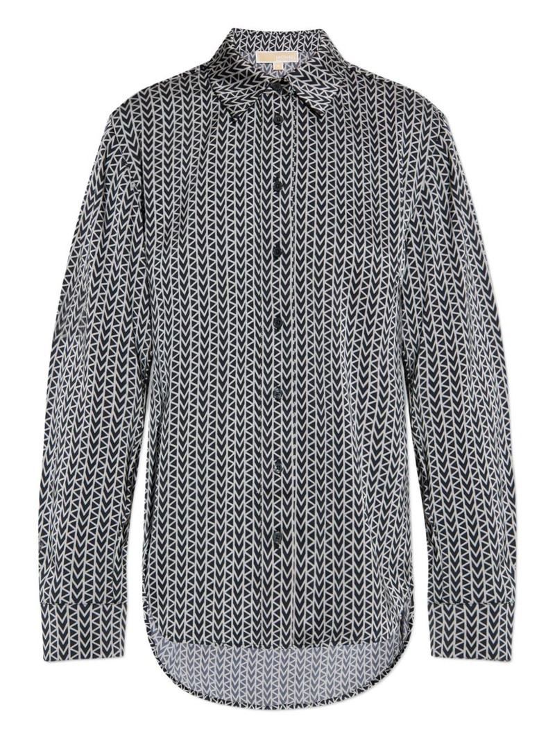 geometric-print shirt 1