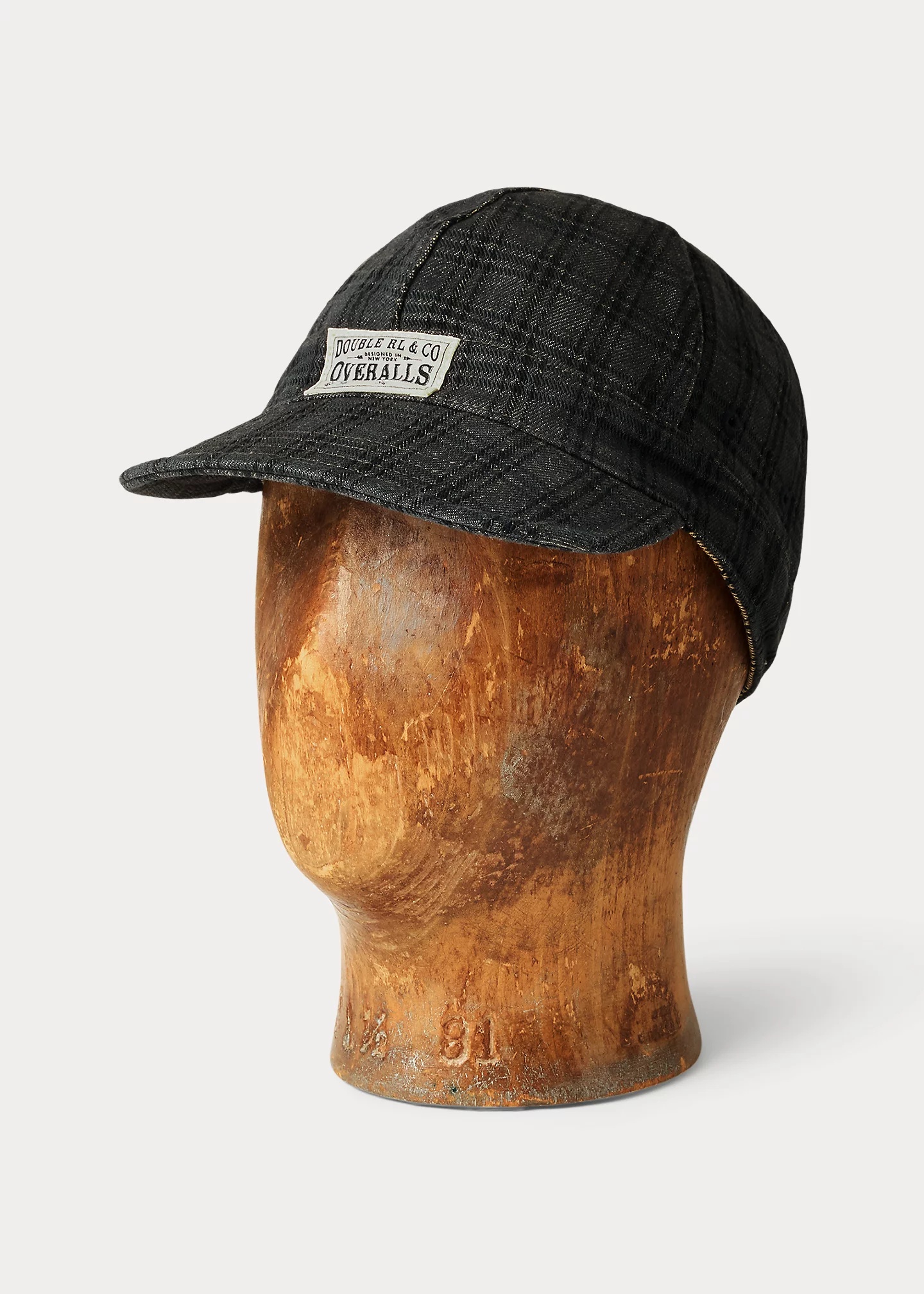 Plaid Jacquard Denim Engineer Cap - 1