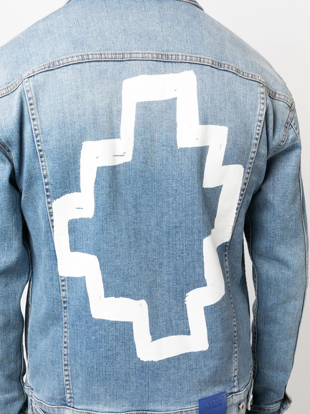 logo-print denim jacket - 5