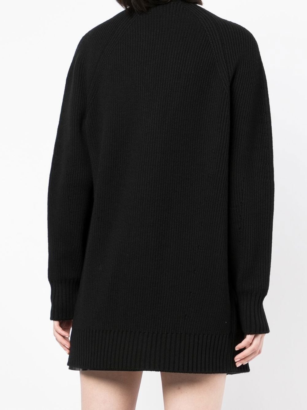 safety-pin ribbed knit cardigan - 4