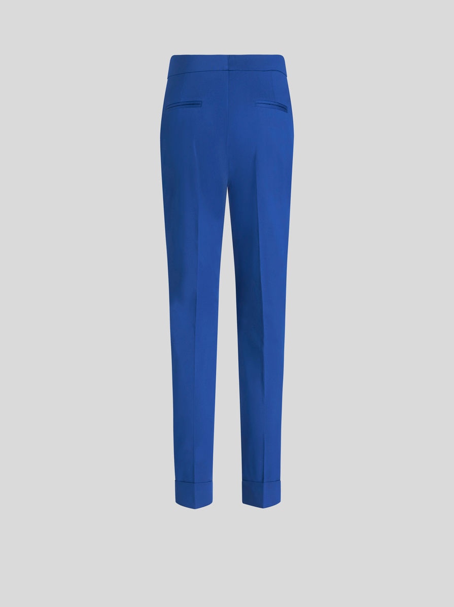 CROPPED STRETCH FABRIC TROUSERS - 6