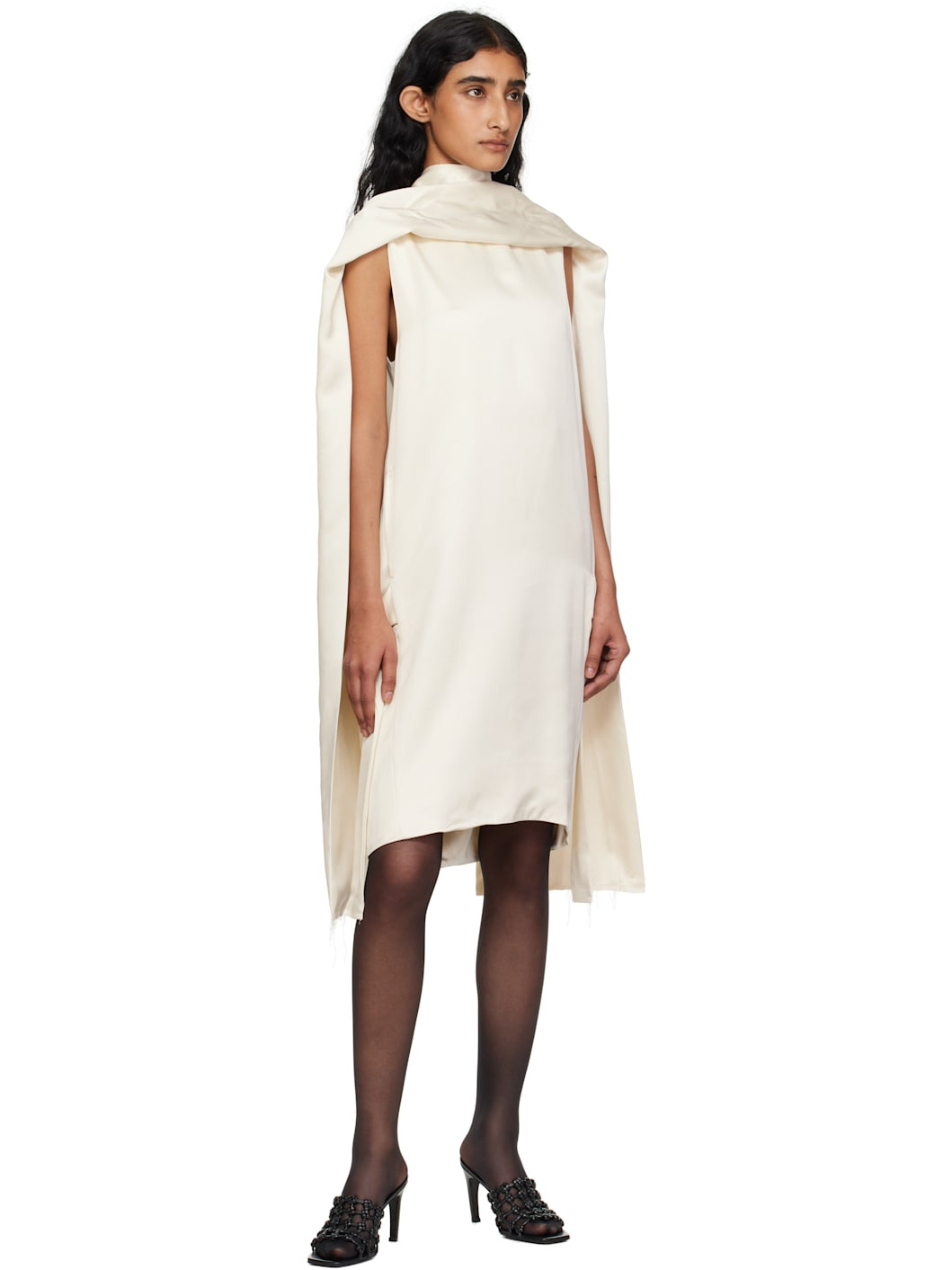 Off-White Cocoon Scarf Minidress - 4