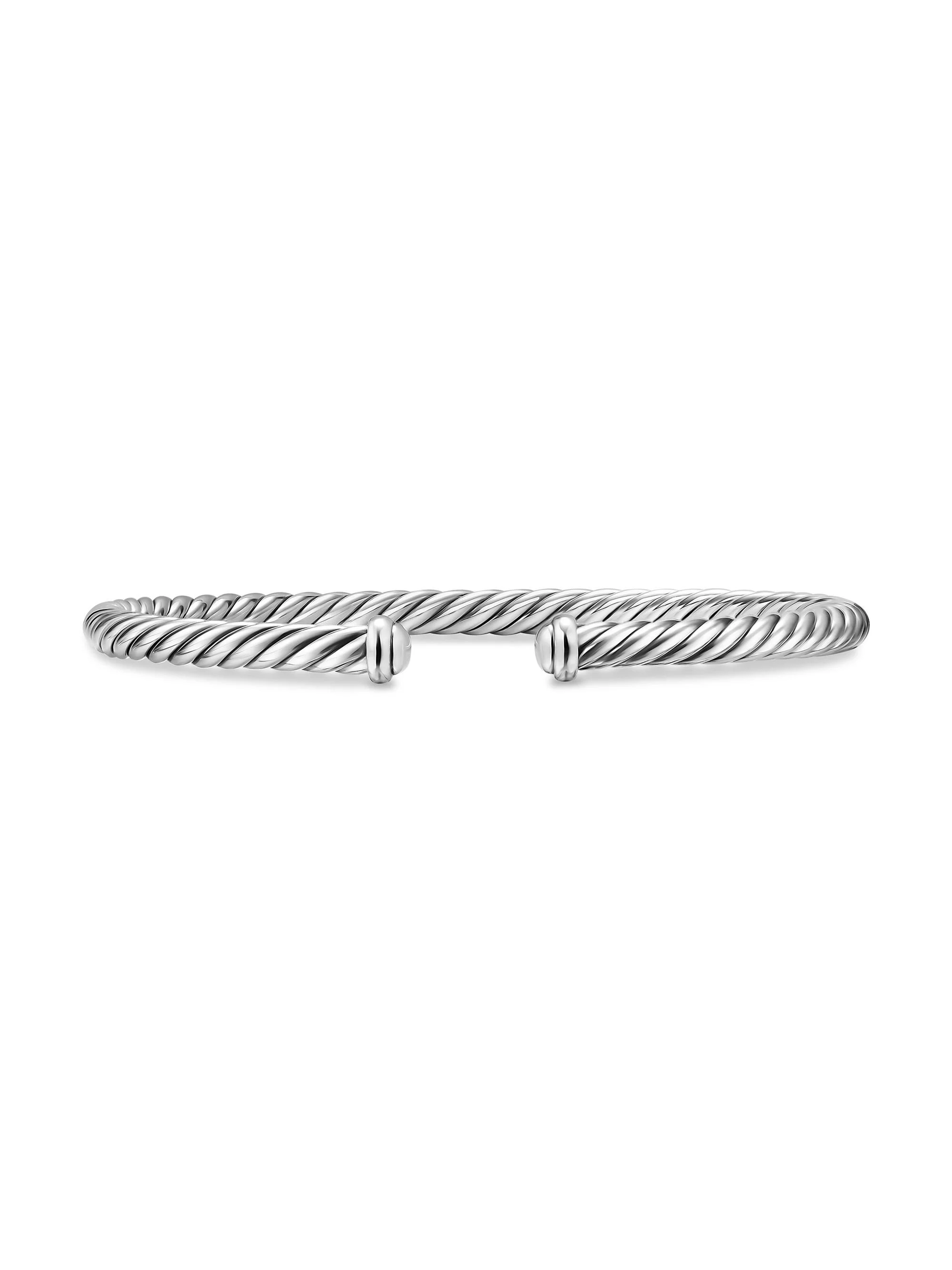 Women's Cable Flex Bracelet in Sterling Silver, 4MM - Silver - 1