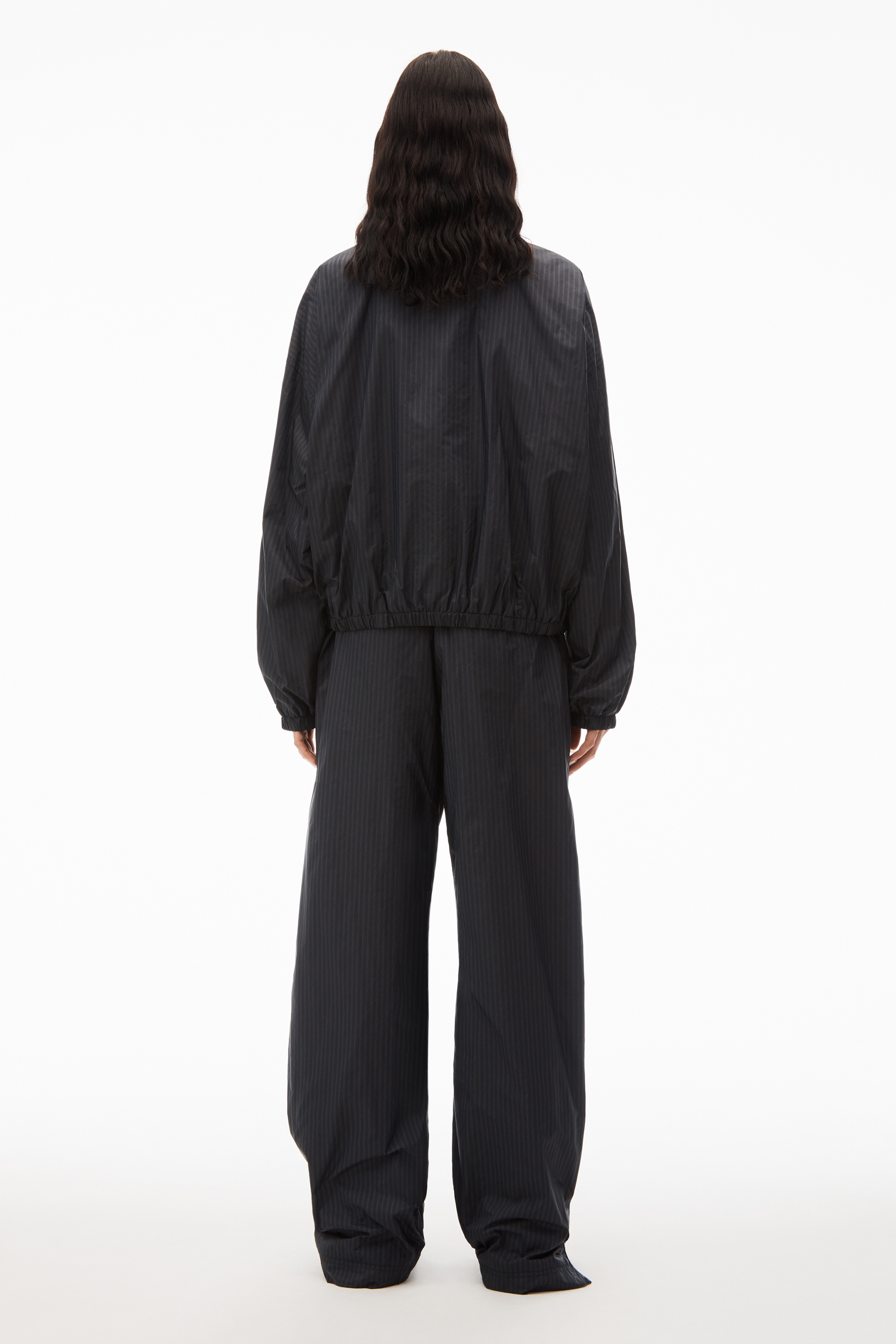 coaches track jacket in nylon stripe - 4
