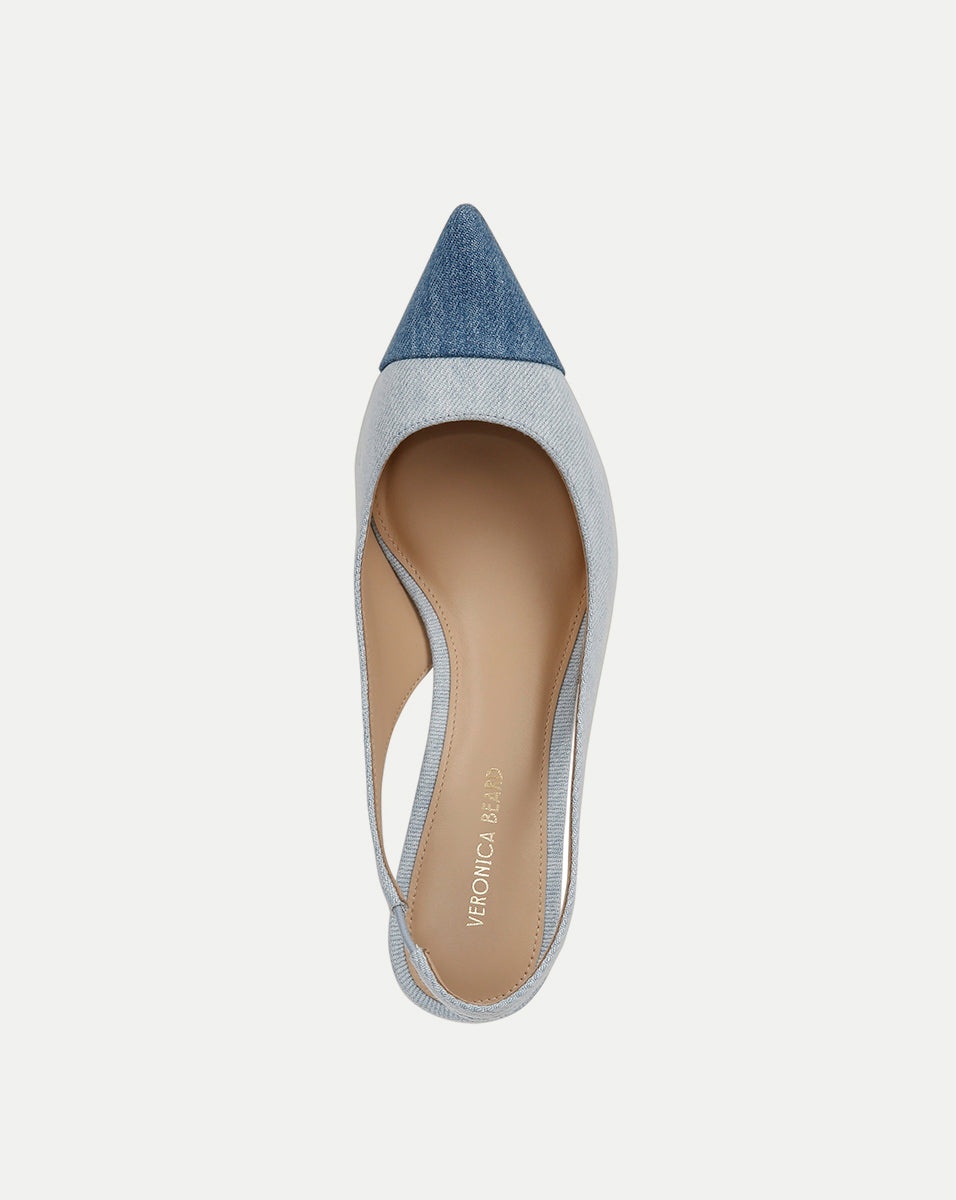 LILIANA DENIM SLINGBACK PUMP - 3