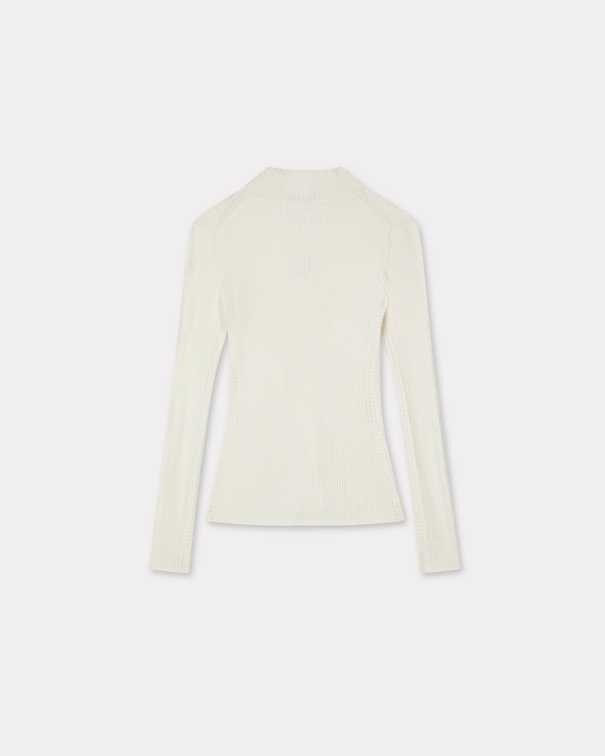 'Boke Flower 2.0' embroidered long sleeve rib top - 2