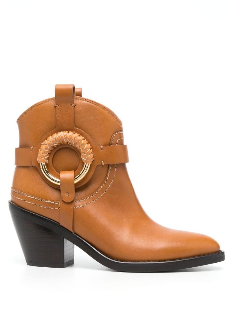 Hana braid-detail ankle boots - 1