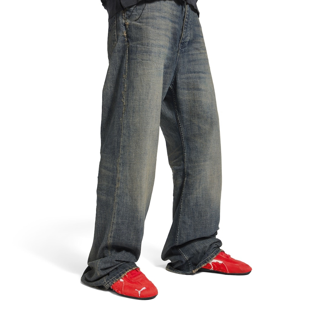 Speedcat Suede Balenciaga in Red/white/black - 10