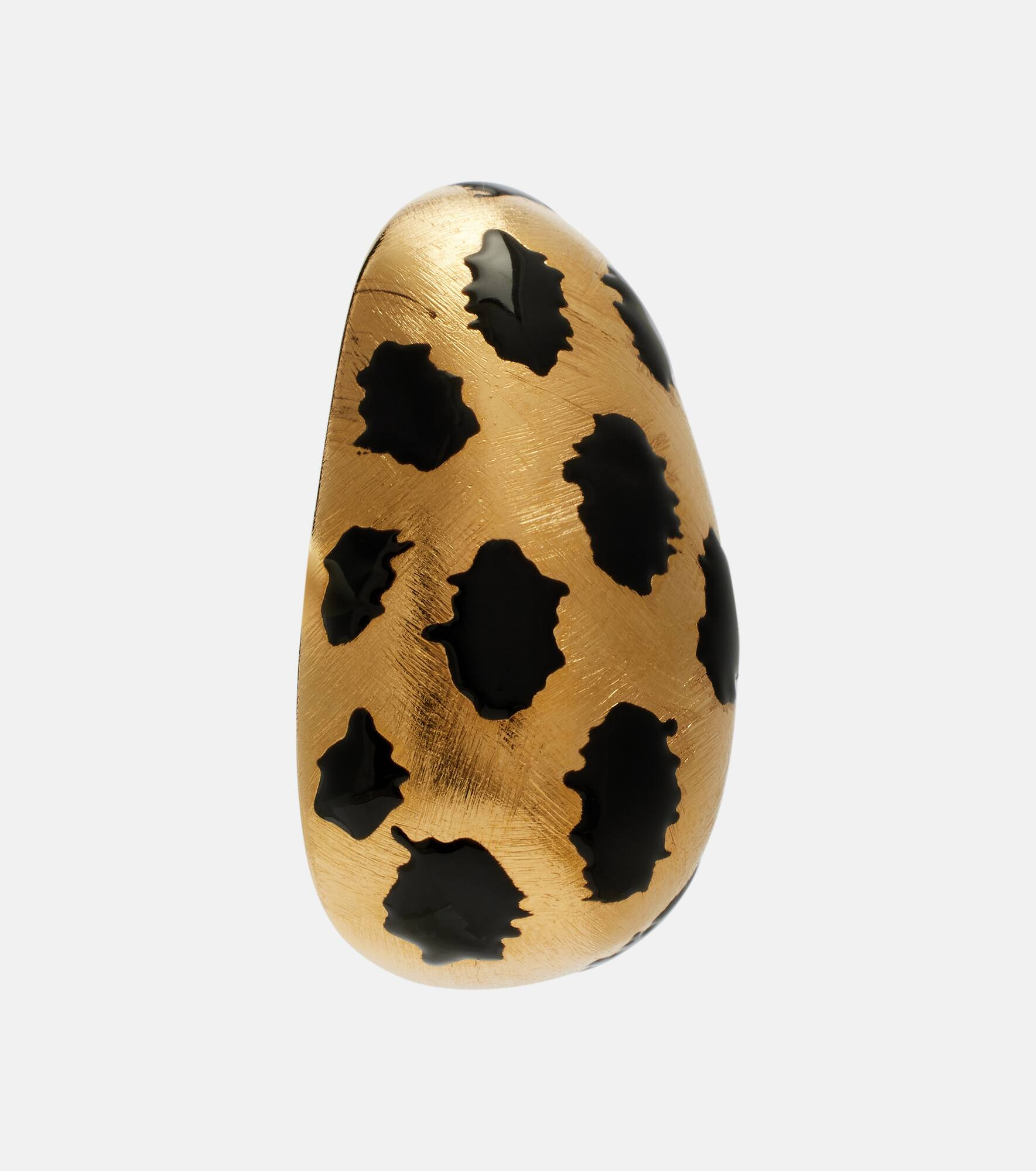 Curvo Large leopard-print earrings - 2