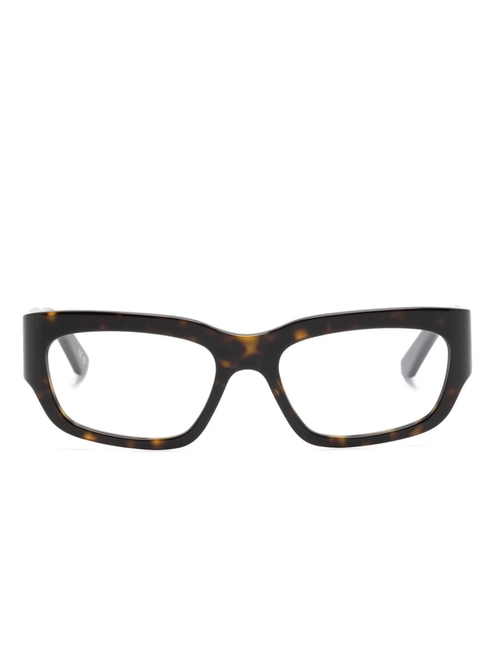 tortoiseshell rectangle-frame glasses - 1