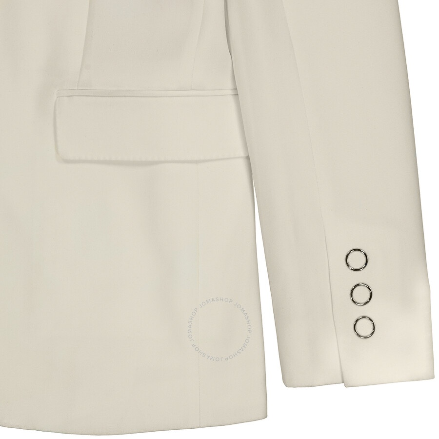 Open Box - Burberry Ladies Natural White Caratown Single-Breasted Blazer, Brand Size 2 (US Size 0) - 6