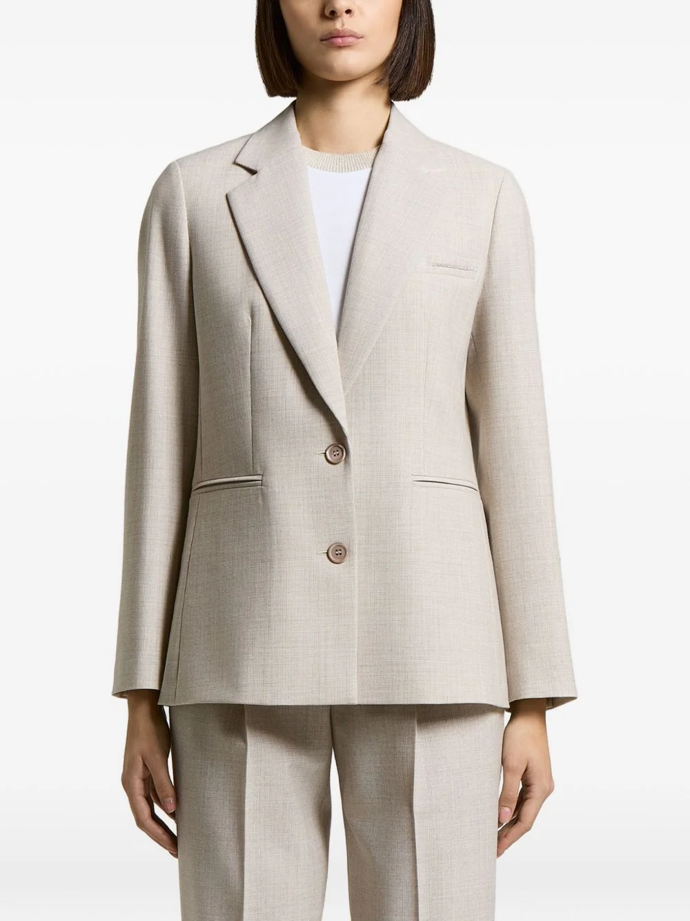 single-breasted notched-lapel jacket - 1