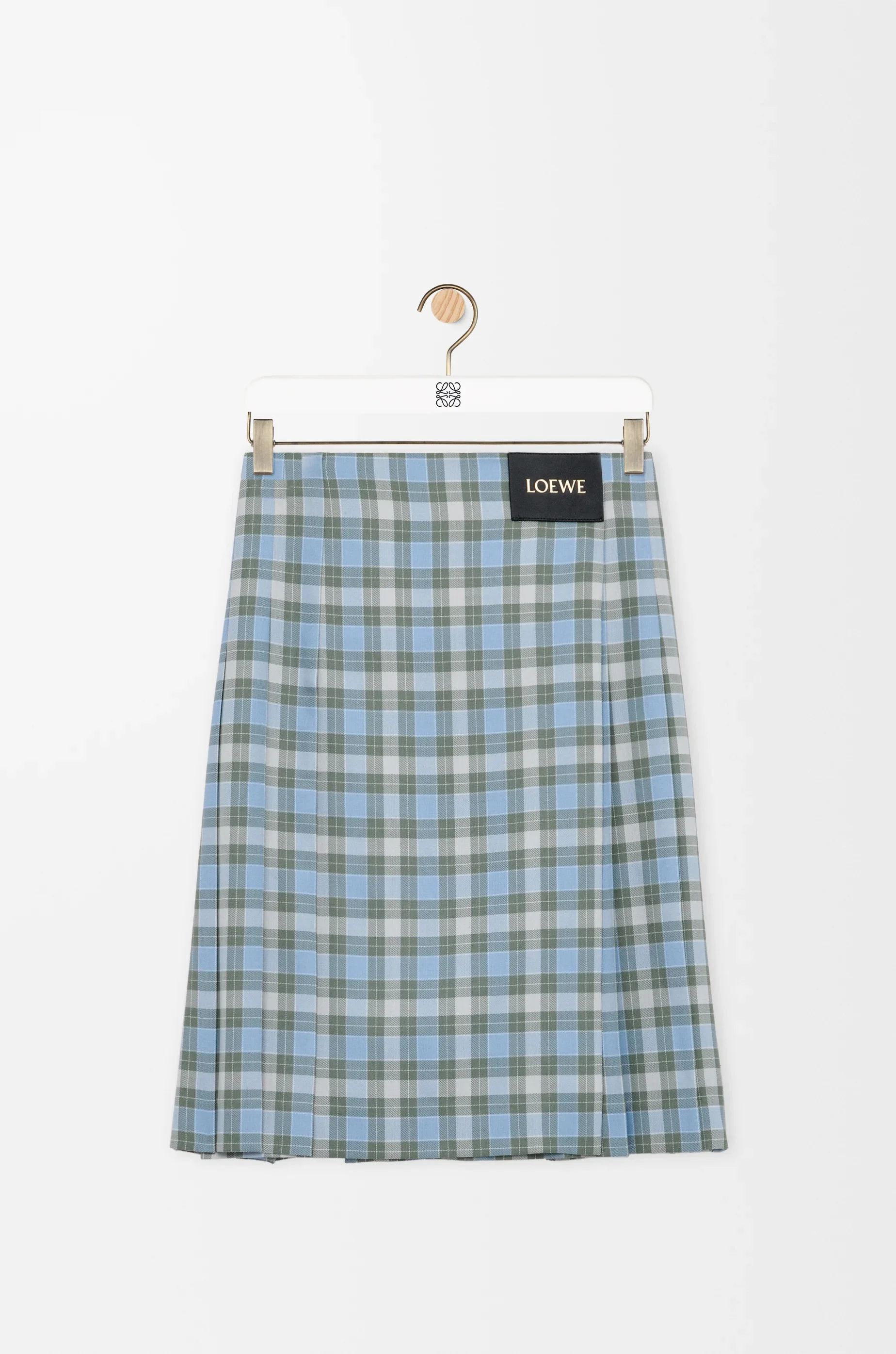 Pleated skirt in wool blend - 1