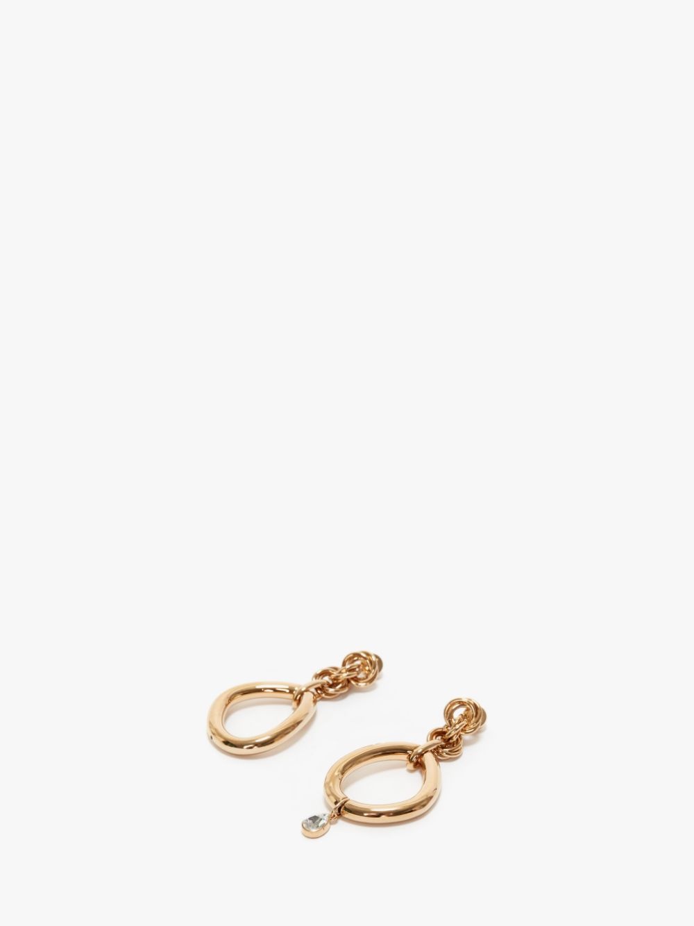 OVERSIZED LINK CHAIN EARRINGS WITH CRYSTAL - 2