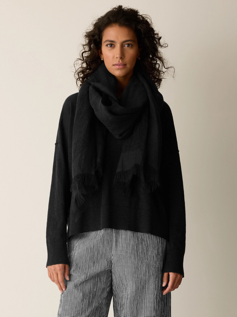 Organic Linen Circles Scarf 3