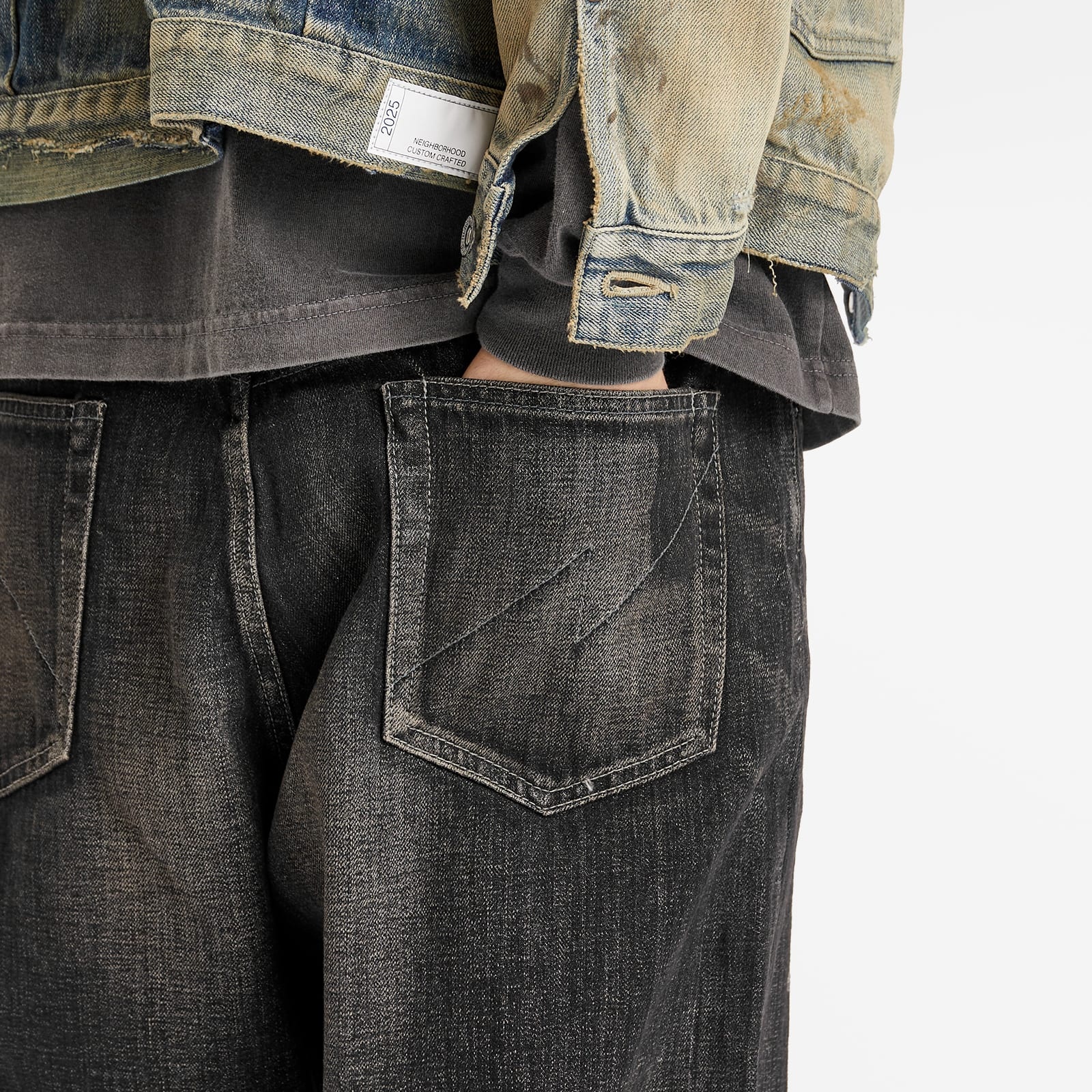 WASHED DENIM DP WIDE PANTS Lサイズ ネイバーフッド NEIGHBORHOOD