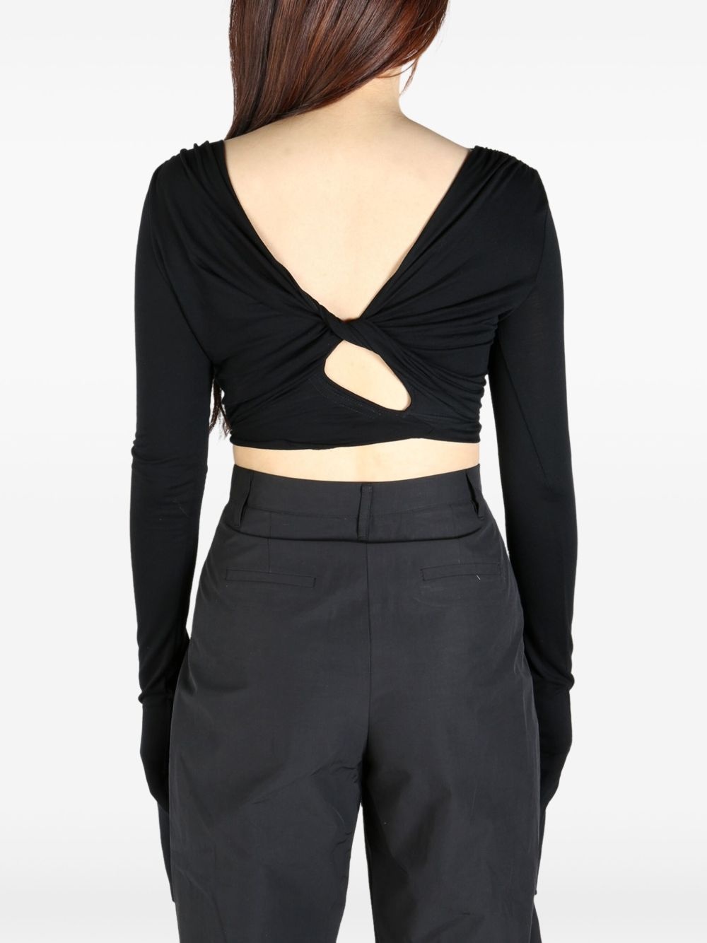 open-back cropped top - 4