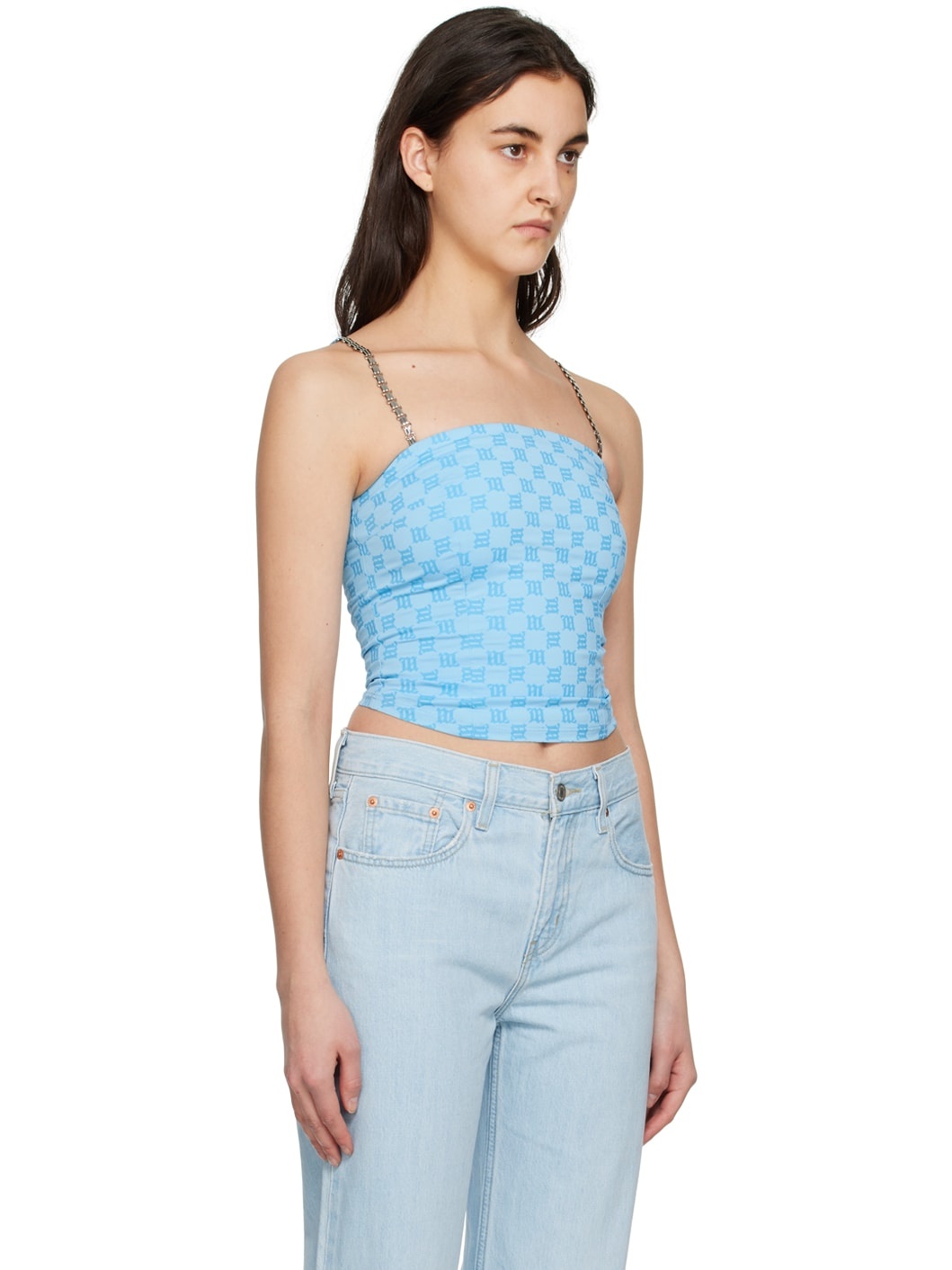 Blue Monogram Tank Top - 2