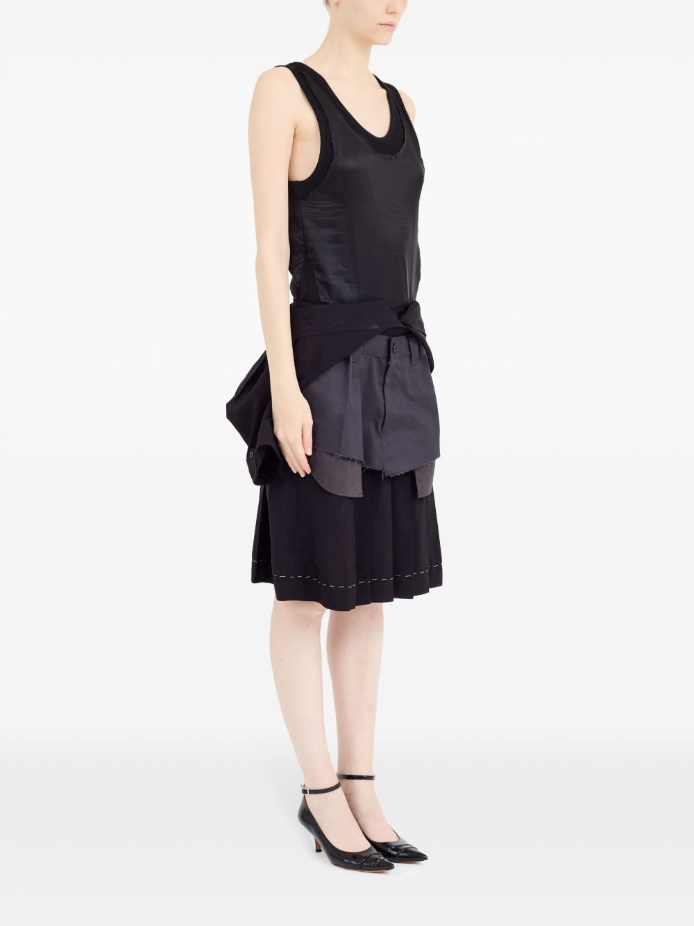 layered midi dress - 3