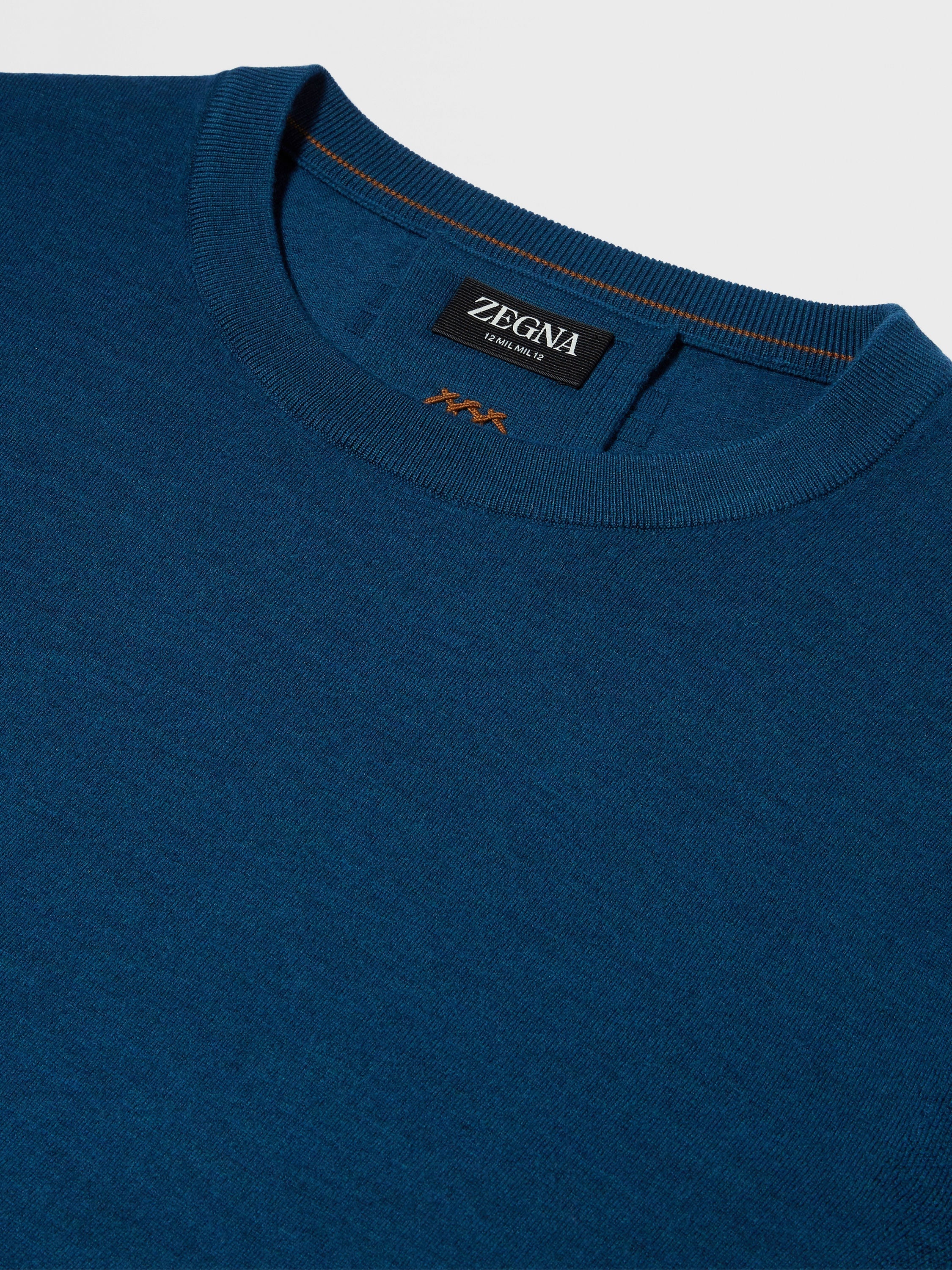 TEAL BLUE 12MILMIL12 WOOL CREWNECK - 4