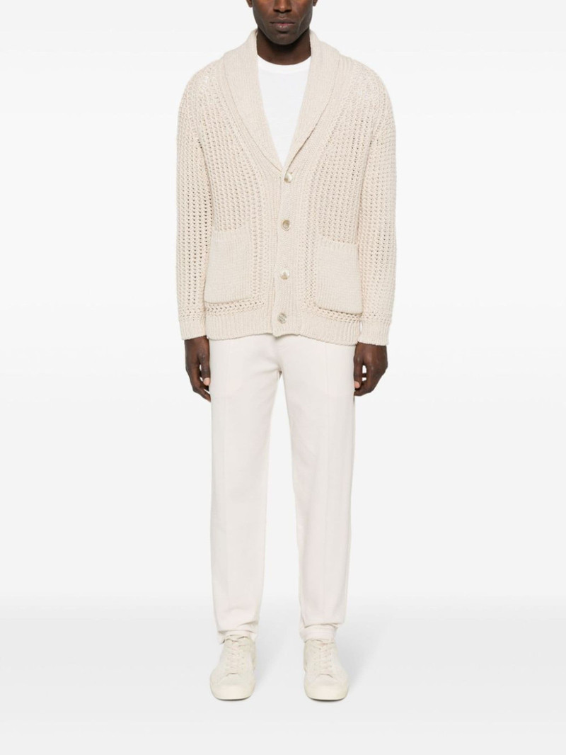 Brioni crochet-knit cardigan outlook