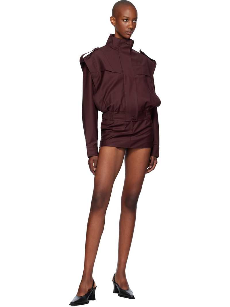 AYA MUSE Burgundy Salas Miniskirt outlook