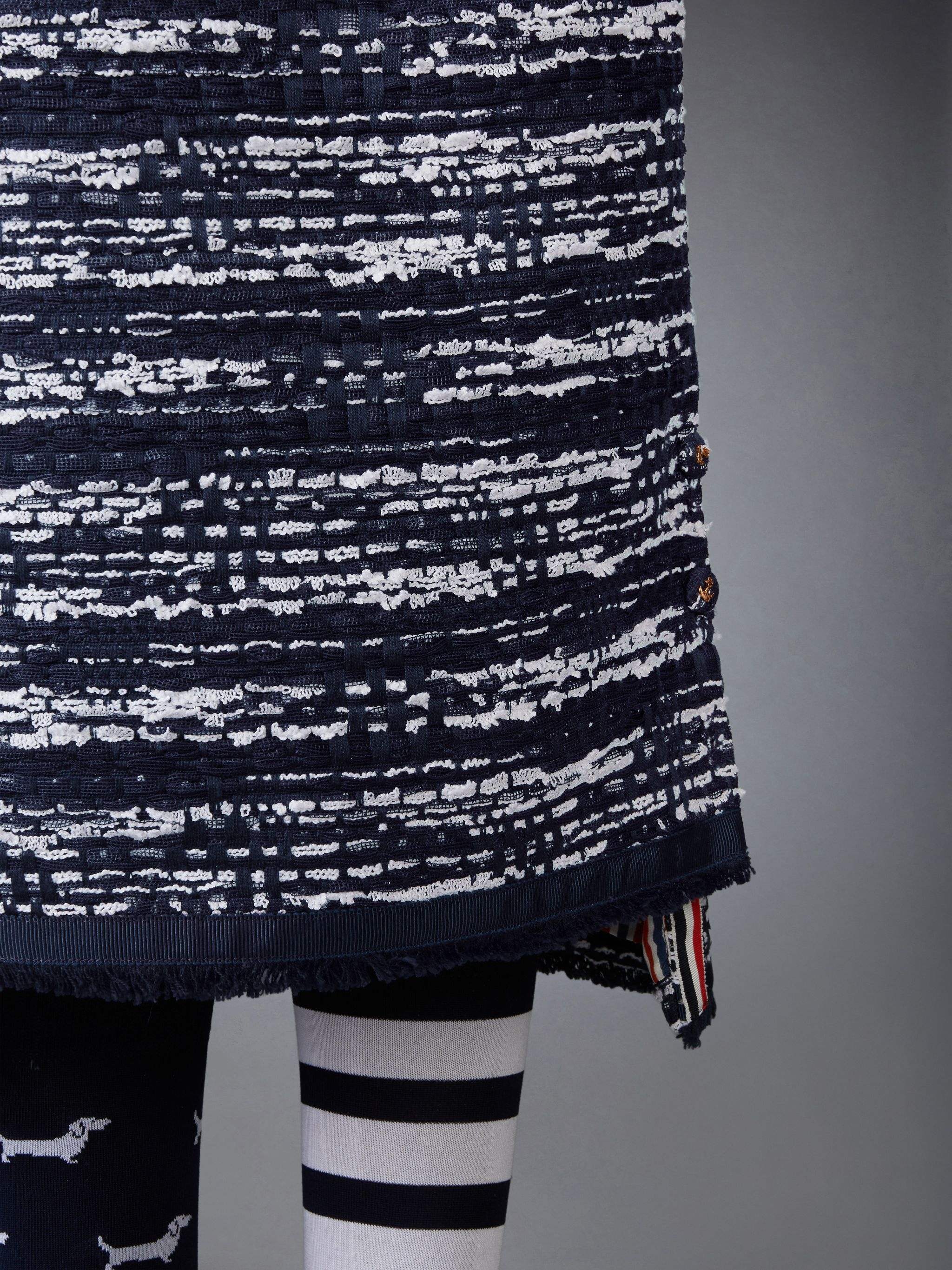 Mélange Tulle Yarn Tweed Skirt - 5