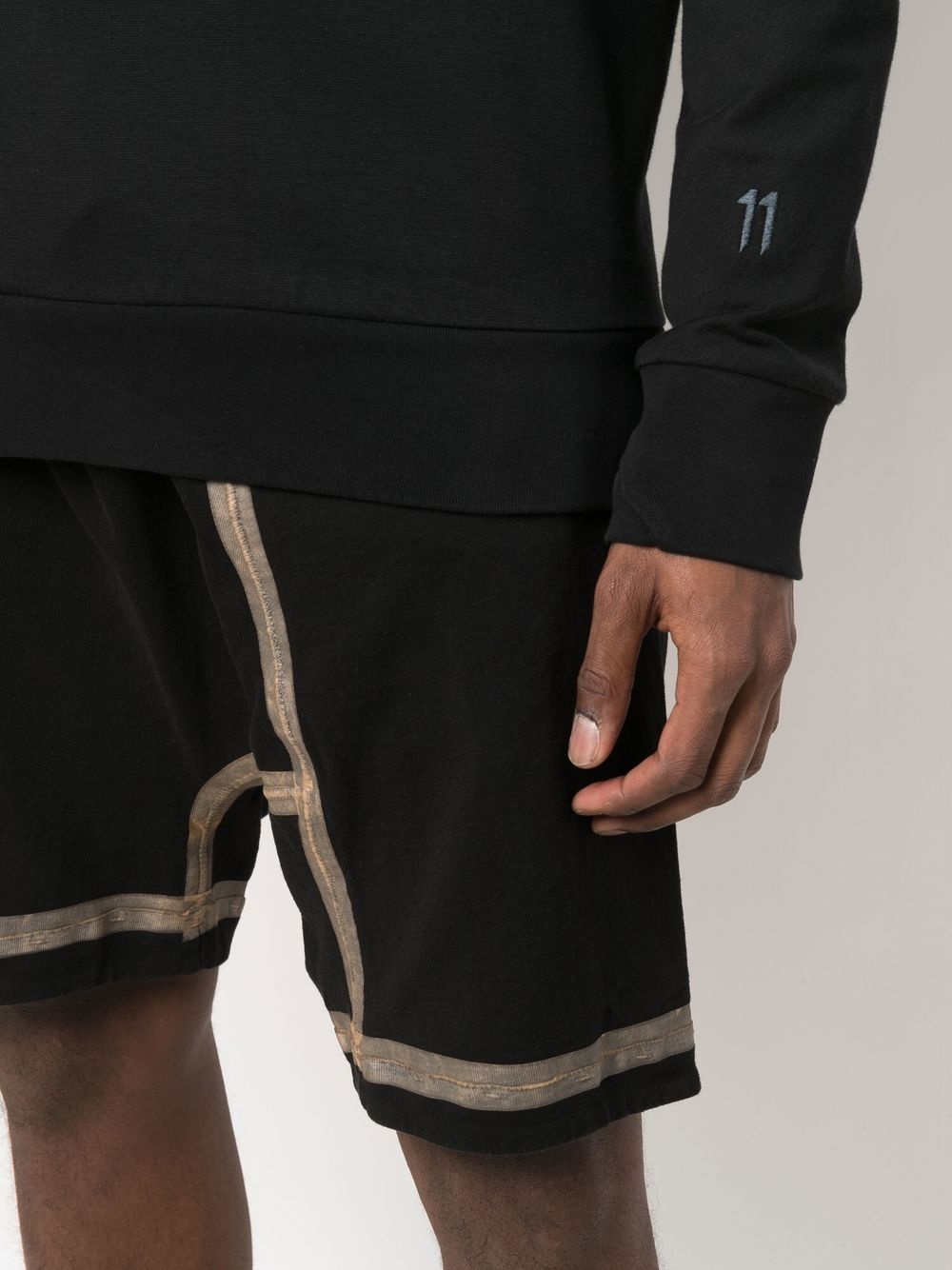 contrast-trim panelled track shorts - 5