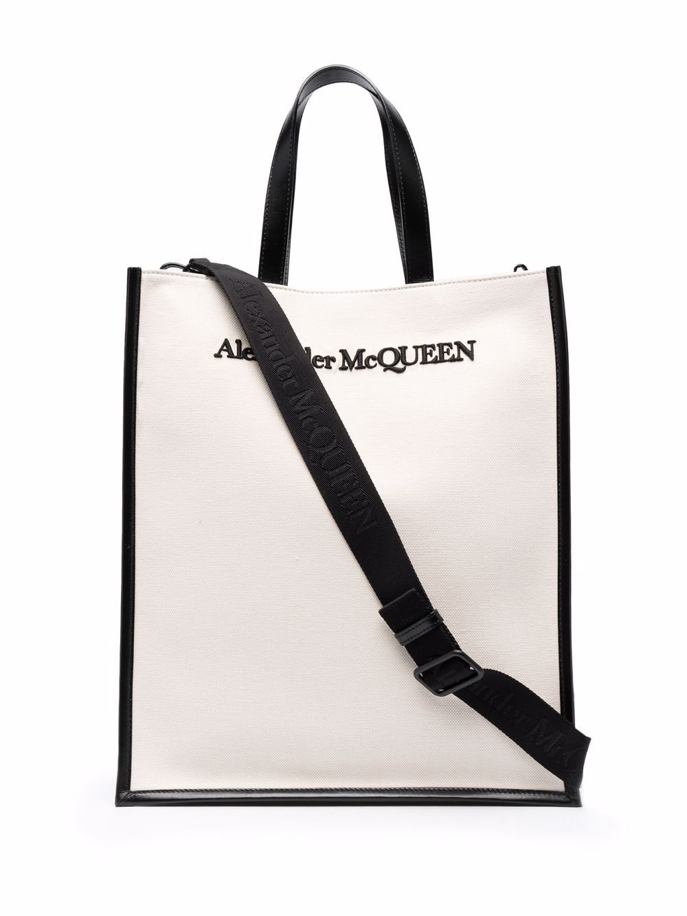 logo-embroidered tote bag - 1