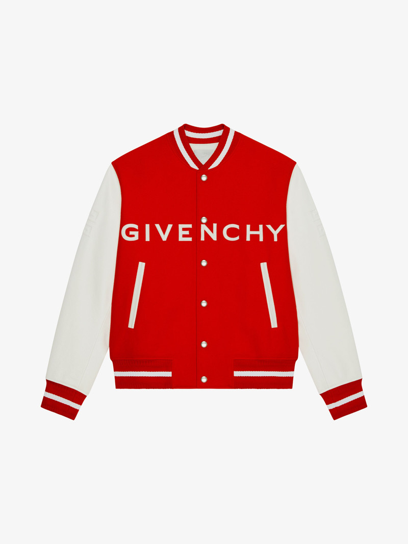 GIVENCHY VARSITY JACKET IN WOOL AND LEATHER 1